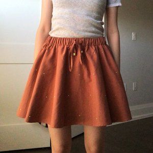 Skater Skirt with Gold Beaded Detailing